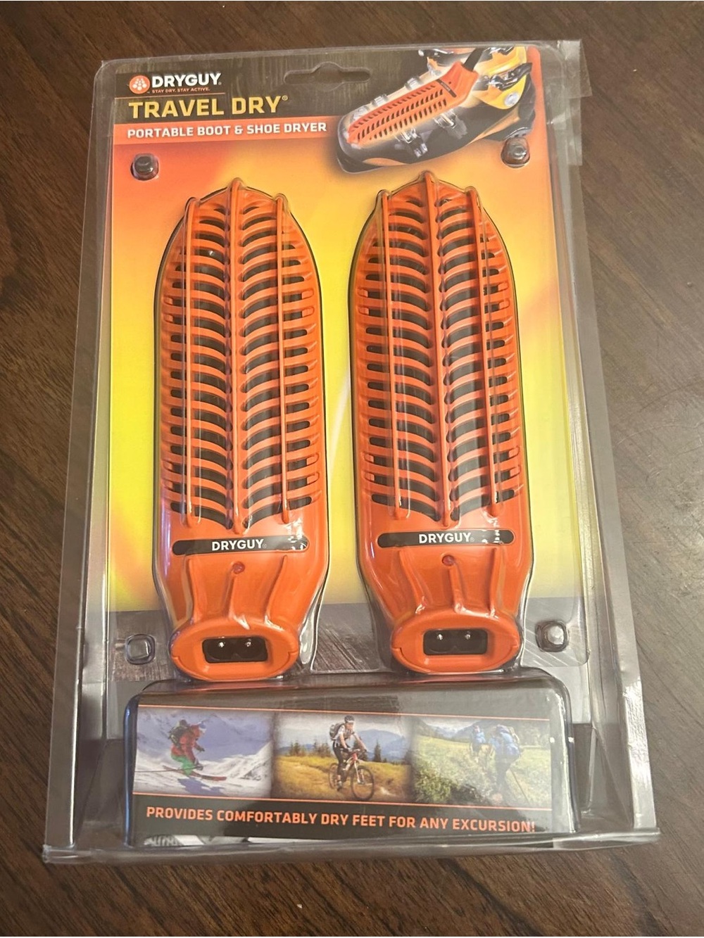 DryGuy Travel Dry Boot and Shoe Dryer and Warmer, Orange & Black New